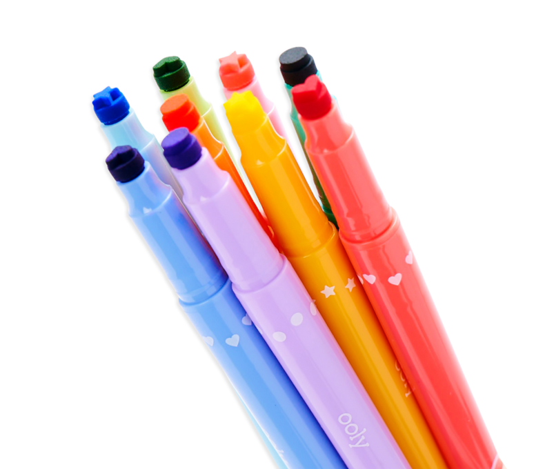 Confetti Stamp Double-Ended Markers