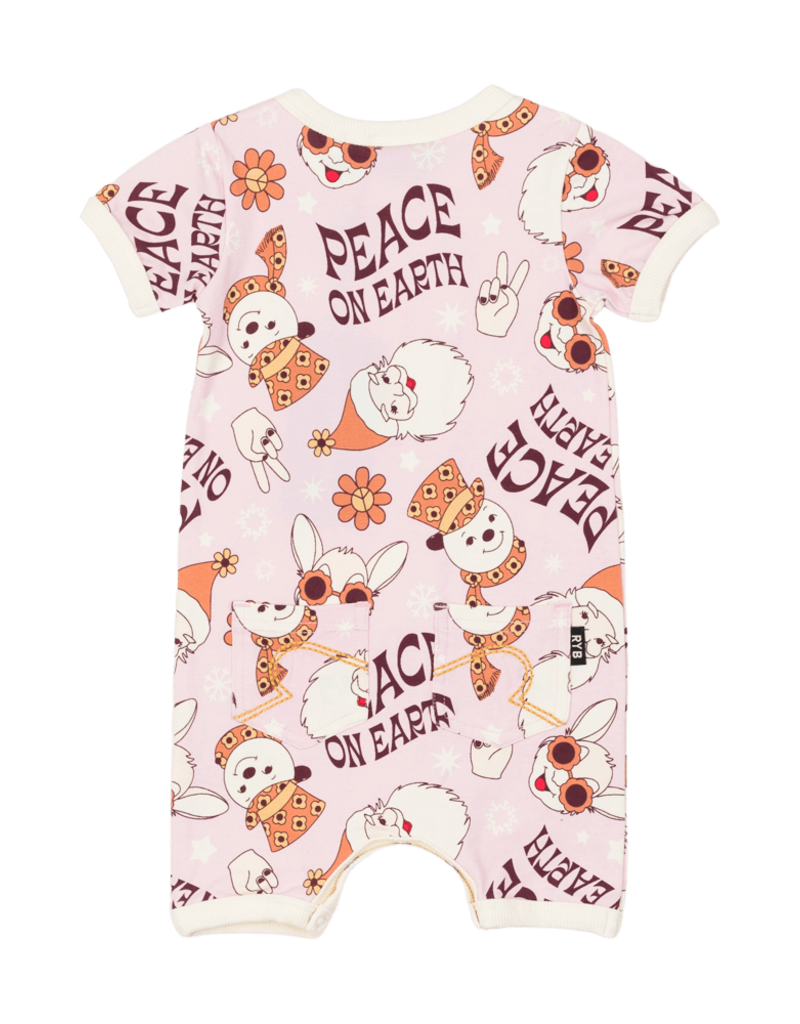 Rock Your Baby Peace on Earth Playsuit