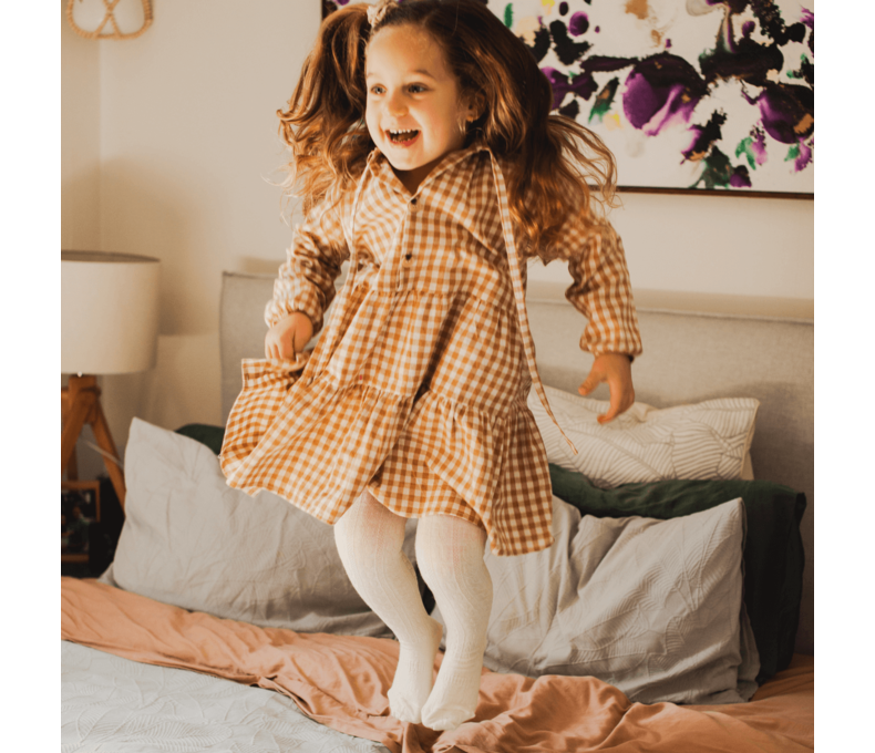 Kids Merino Wool Cable Tights