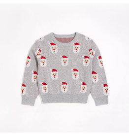 Petit Lem Santa Print Knit Sweater