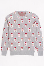 Petit Lem Santa Print Knit Mens Sweater