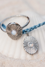 Pura Vida Bracelets Sun Ray Silver Bracelet Sky Blue