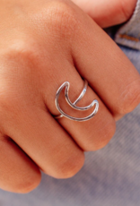 Pura Vida Bracelets Oversized Crescent Ring - Silver 8