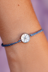 Pura Vida Bracelets Compass Silver Bracelet Sky Blue