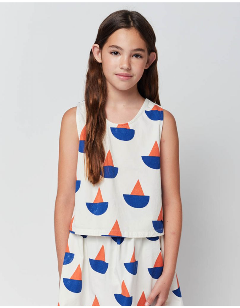 Sail Boat all over woven tank The Circle & The Circle Kids