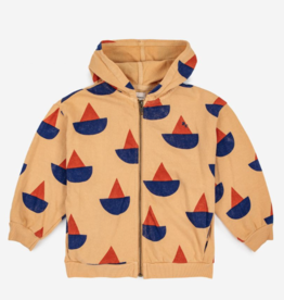 bobo choses Sail Boat all over zipped sweatshirt