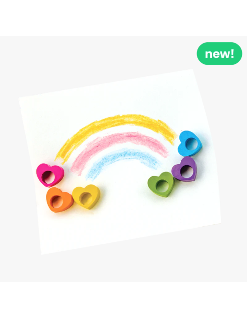 Ooly Heart Ring Crayons - Set of 6