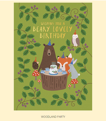 Woodland Party Card