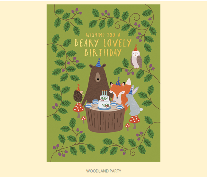 Woodland Party Card