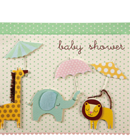 Meri Meri Animals & Umbrellas Baby Card