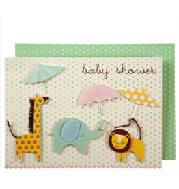 Meri Meri Animals & Umbrellas Baby Card