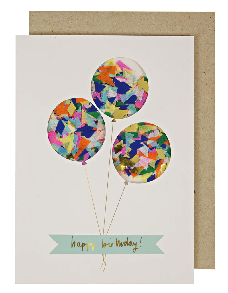 Meri Meri Balloon Confetti Shaker Birthday Card