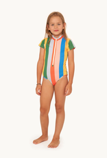 Tiny Cottons Multi Colour Stripes Swimsuit short Sleeve