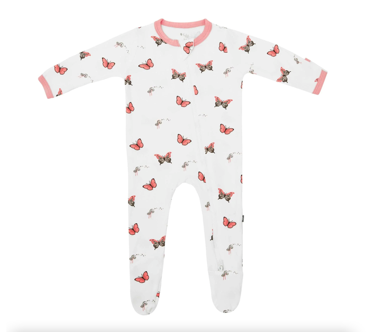 Zippered Footie in Butterfly