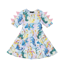 Rock Your Baby Dinosaur Parade Waisted Dress