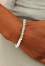 pura vida Puka Shell & Frosted Bead Bracelet