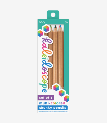 kaleidoscope multi-colored pencils - set of 6
