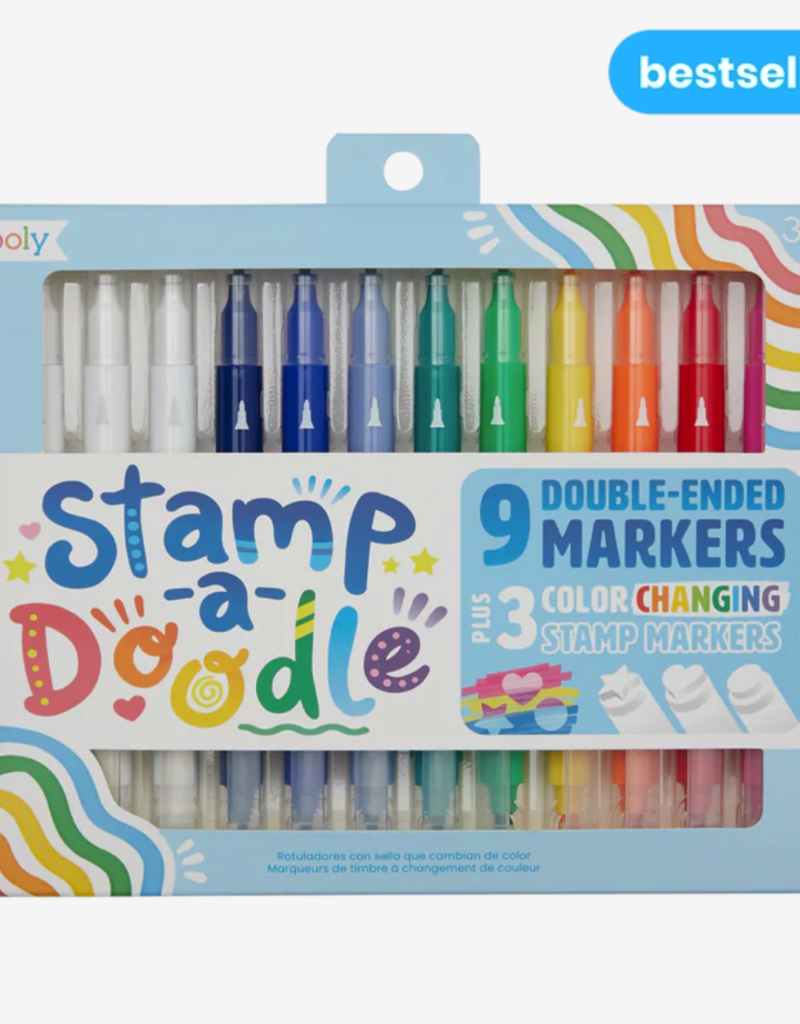 Ooly Stamp-A-Doodle Double Ended Markers Set of 12