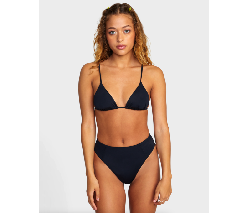 Solid High Rise Cheeky Bikini Bottoms