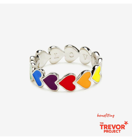 Pura Vida Bracelets Rainbow Heart Ring