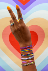 Pura Vida Bracelets Rainbow Heart Ring