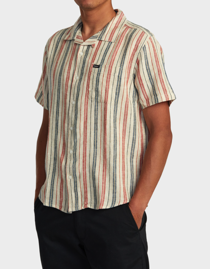 RVCA Satellite Stripe Short Sleeve Shirt