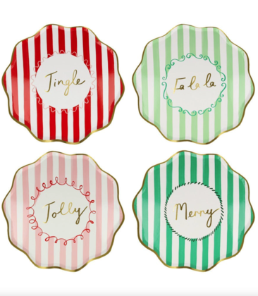 Holiday Striped Side Plates