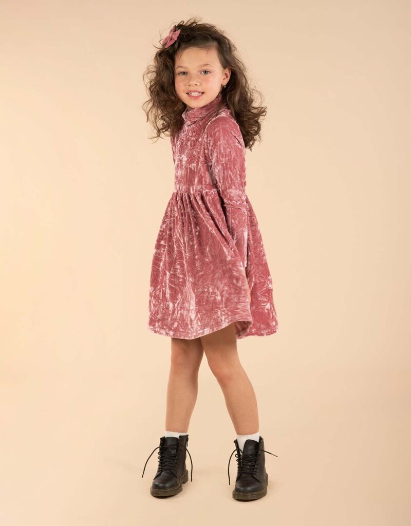 Rock Your Baby Rock Your Baby, Crushed Velvet Roll Neck Dress