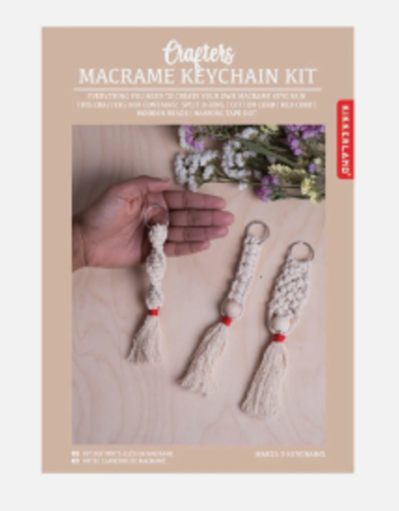 Kikkerland Designs Crafters macrame key chain