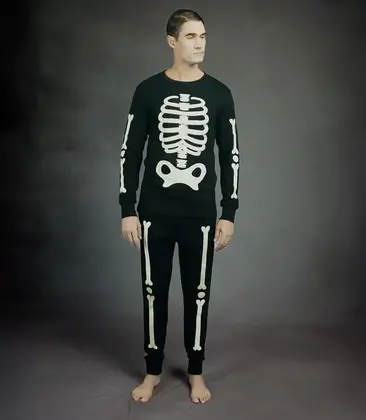 Mens Skeleton Glow Pajamas