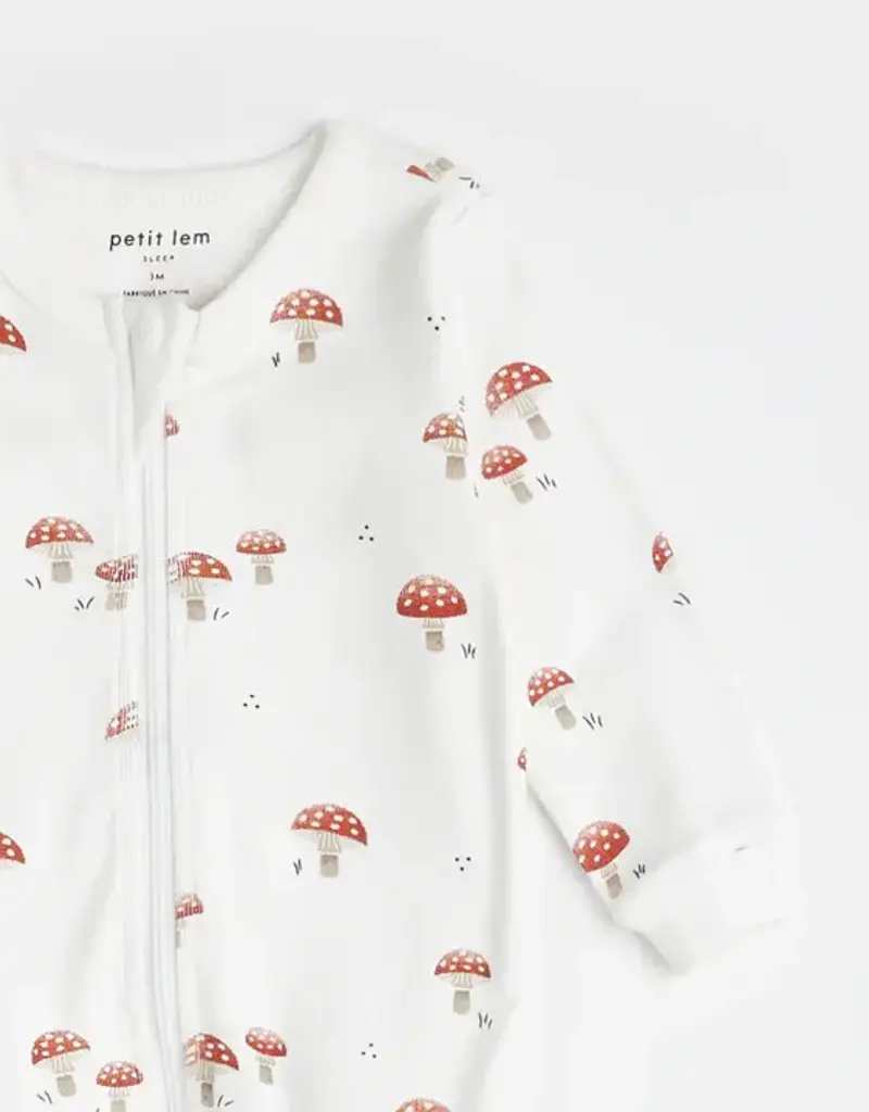 Petit Lem Baby Mushroom Print Sleeper