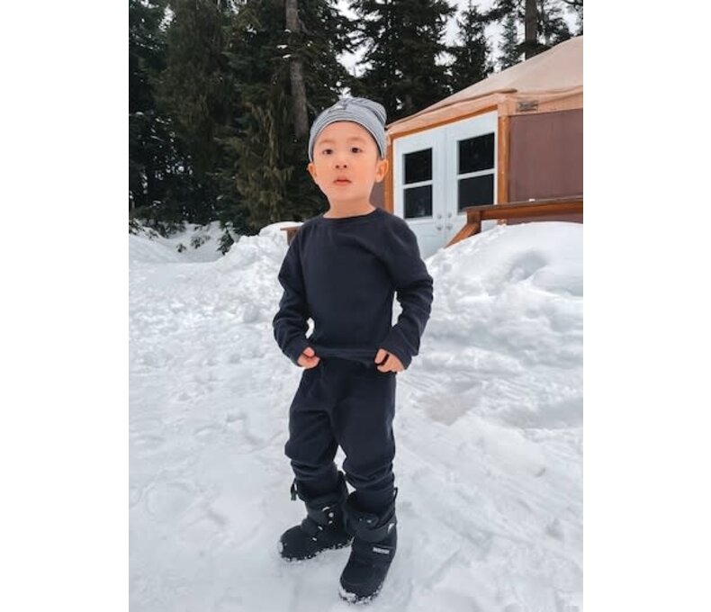 Toddler Fleece Set in Scribble Blue or Black