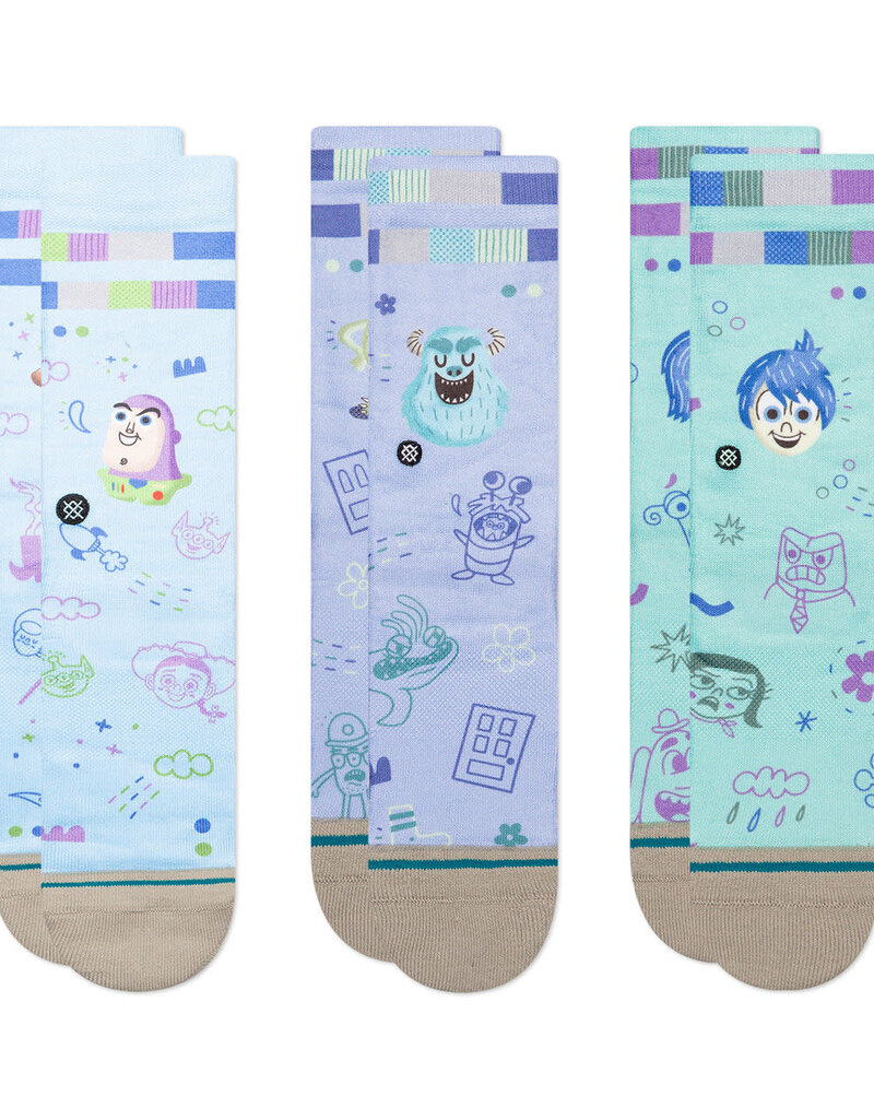 Stance Kids Pixar by Bubnis x Stance Crew Socks 3 Pack