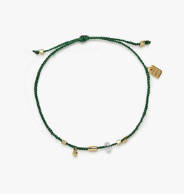 pura vida Raw Stone & Bead Gold Dainty Thread Bracelet