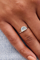 pura vida Half Moon Gemstone Ring