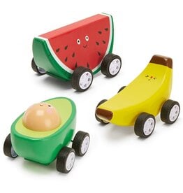 Kikkerland Designs Fruit-Fun Pullback Cars