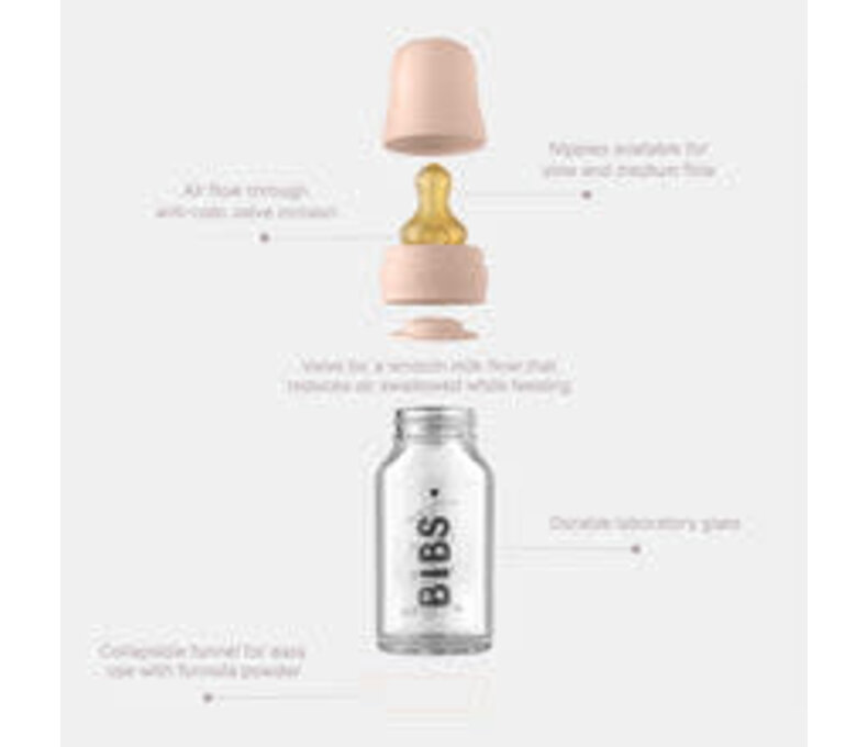 Baby Glass Bottle Complete Set Latex | 225ml