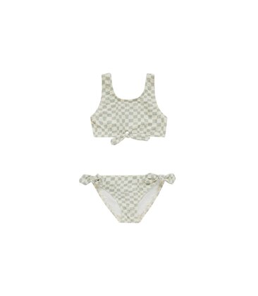 Knotted Bikini || Seafoam Check