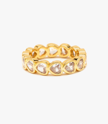 Stone Heart Ring Band