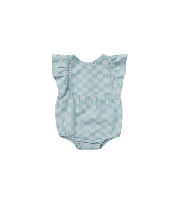 Kalea Romper || Blue Check