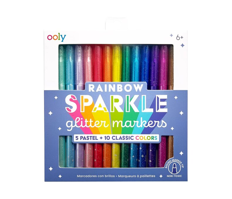 Rainbow Sparkle Glitter Markers