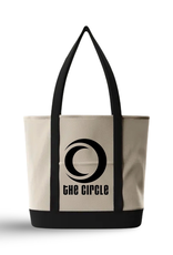 Circle Canvas Tote Bag
