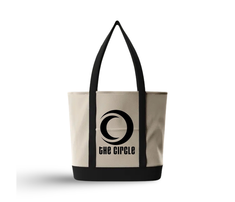 Circle Canvas Tote Bag