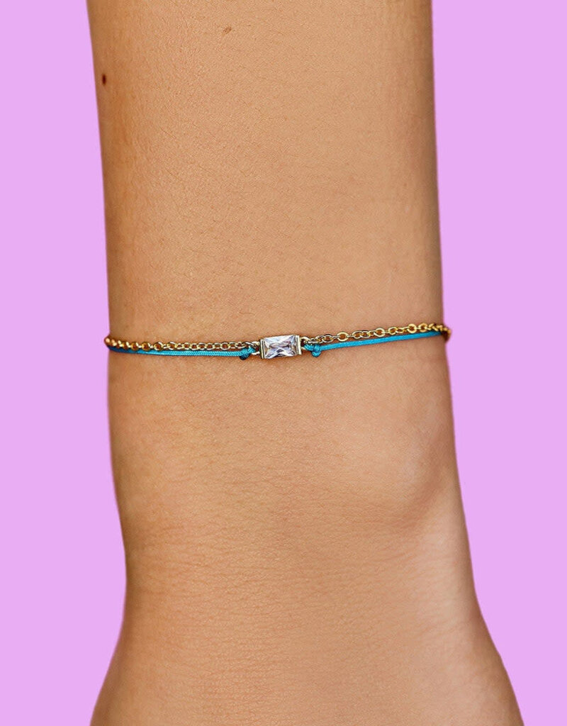 Pura Vida Bracelets Dainty String & Chain Slider Bracelet