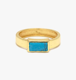 Pura Vida Bracelets Tulum Turquoise Ring
