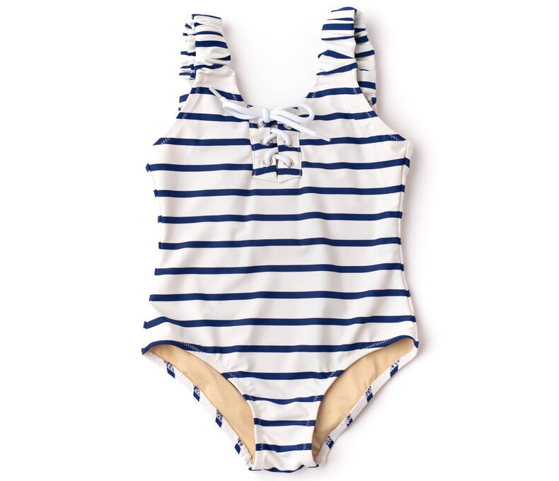 Lace Up One Piece Swimsuit