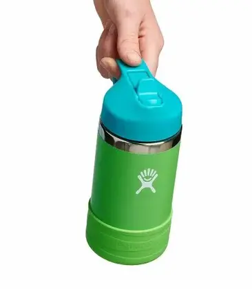 12oz Kids Wide Mouth w/Straw Cap