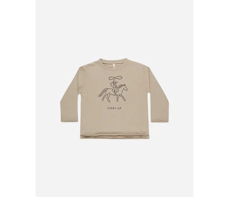 Raw Edge Long Sleeve Tee
