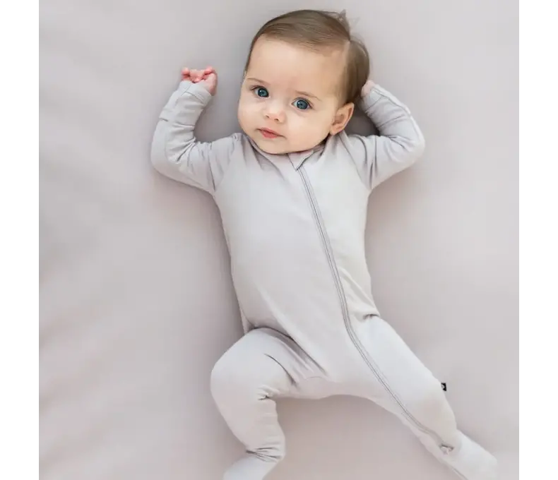 Zippered Footie in Sakura or Wisteria