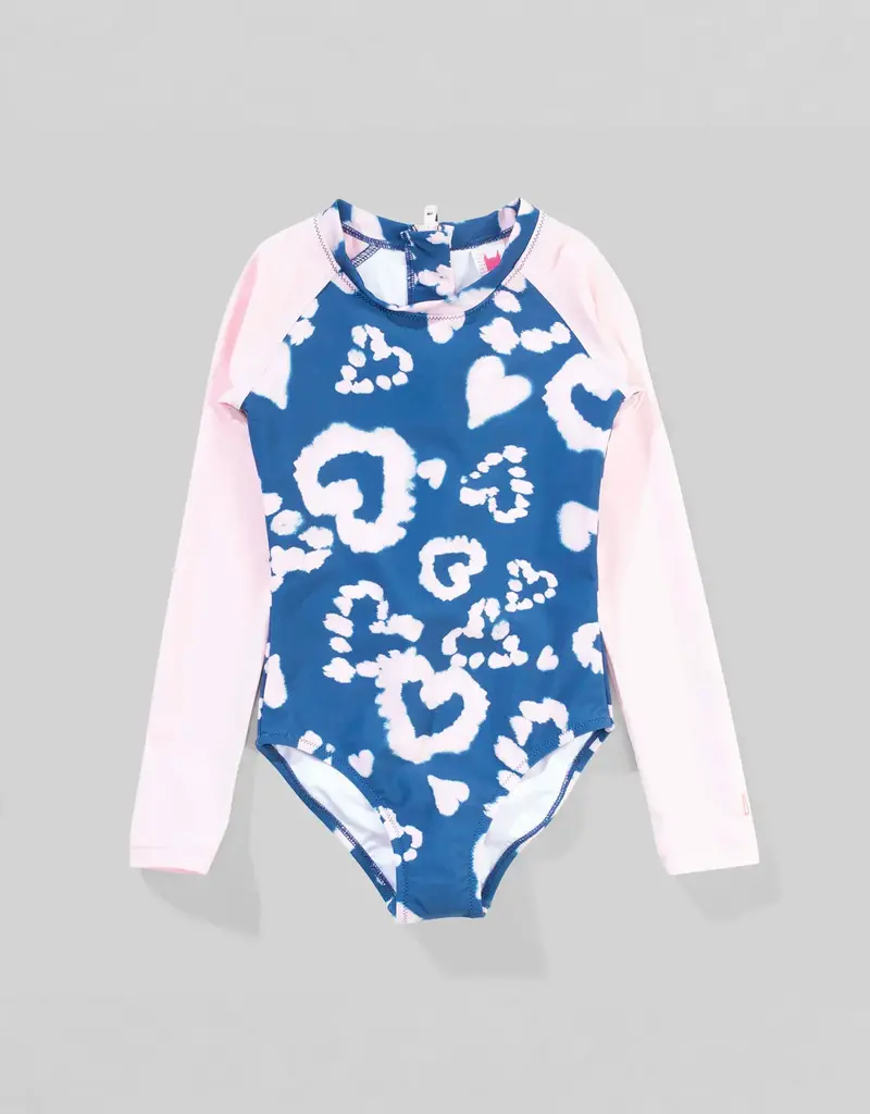 KIDS LONG SLEEVE ZIP FRONT PADDLE SUIT MINIATURE MOMENTS main image 1